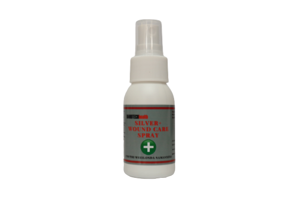 Image of Silver Wound Spray 30ml bottle, designed for easy and hygienic application, ideal for treating various skin irritations.