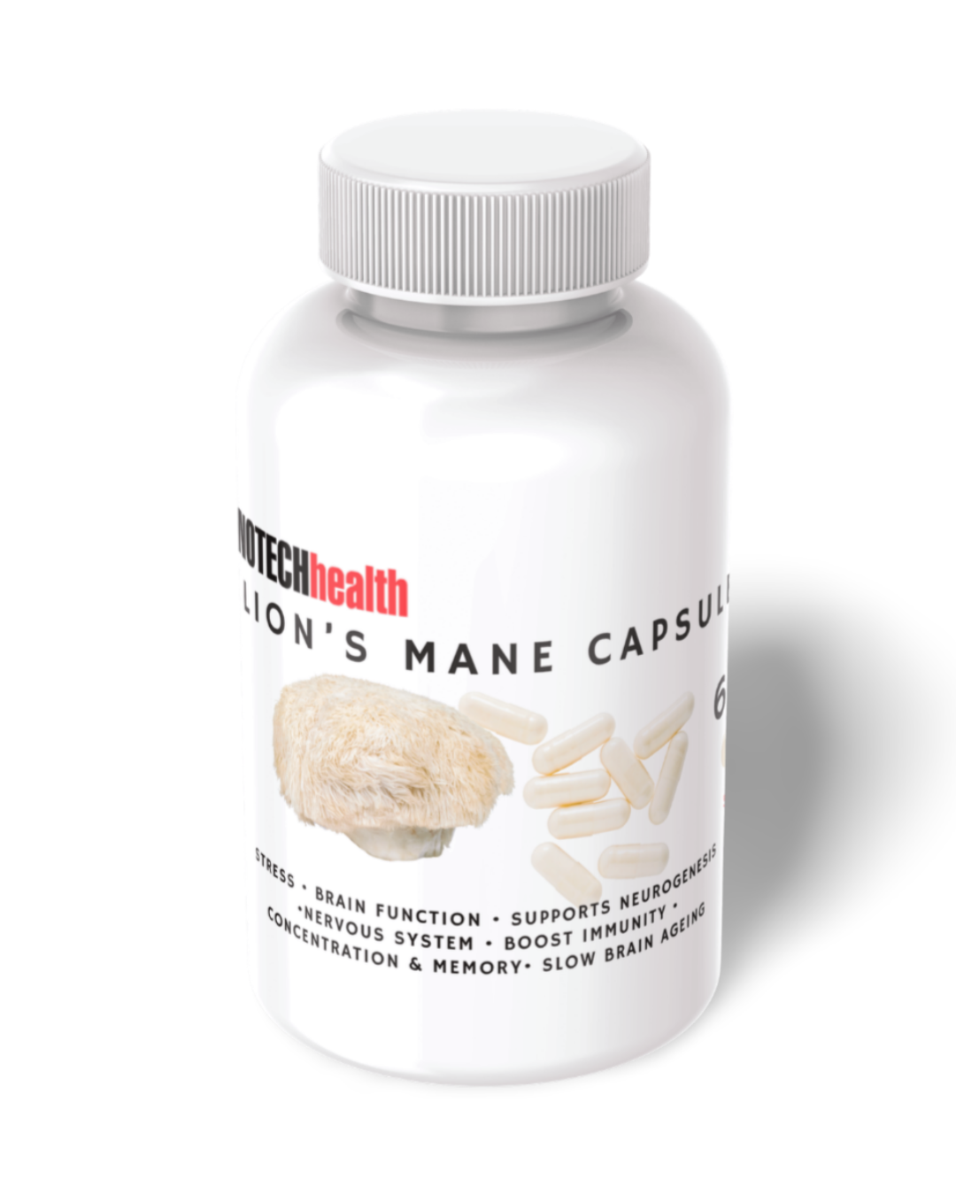 Premium Lion's Mane Mushroom Capsules 60 1 Lions Mane