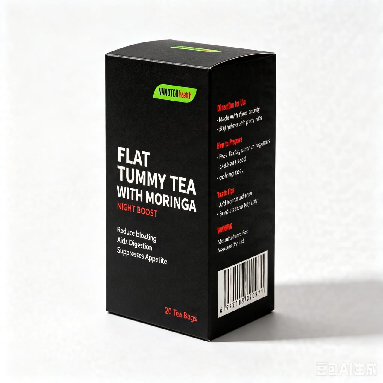 Moringa Herbal Tea 20 Bags 1 Moringa herbal tea 20 bags box on a white background